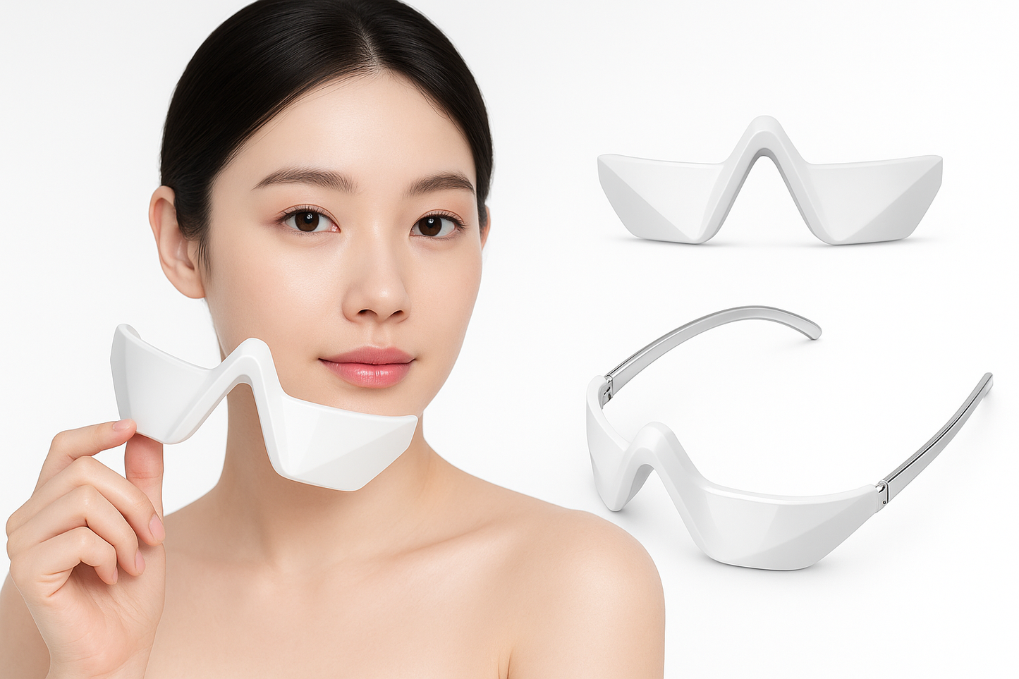 LED Eye Therapy Device with Visible Eyes